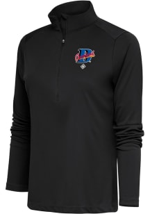 Antigua Cleveland Buckeyes Womens Grey Tribute Qtr Zip Pullover