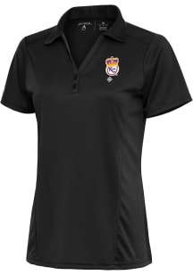 Antigua Kansas City Monarchs Womens Grey Tribute Short Sleeve Polo Shirt