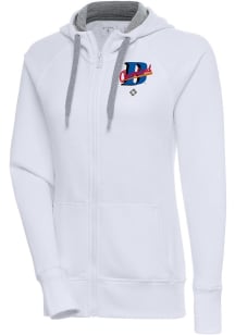 Antigua Cleveland Buckeyes Womens White Victory Long Sleeve Full Zip Jacket