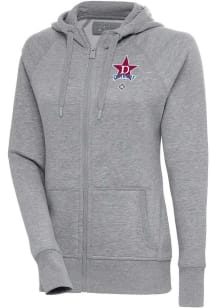Antigua Detroit Stars Womens Grey Victory Long Sleeve Full Zip Jacket