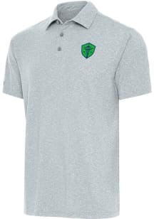 Antigua Seattle Sounders FC Mens Grey Par 3 Short Sleeve Polo