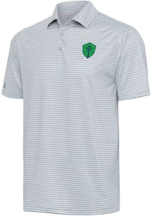 Antigua Seattle Sounders FC Mens Grey Skills Short Sleeve Polo
