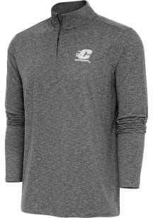 Antigua Central Michigan Chippewas Mens Black Hunk Version Long Sleeve Qtr Zip Pullover