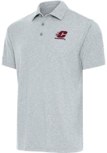 Antigua Central Michigan Chippewas Mens Grey Par 3 Short Sleeve Polo
