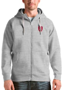 Antigua Harvard Crimson Mens Grey Victory Long Sleeve Full Zip Jacket