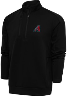 Antigua Arizona Diamondbacks Mens Black Generation Long Sleeve Qtr Zip Pullover