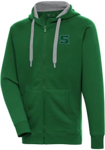 Antigua Slippery Rock Mens Green Victory Long Sleeve Full Zip Jacket