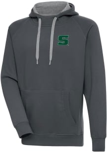 Antigua Slippery Rock Mens Charcoal Victory Long Sleeve Hoodie
