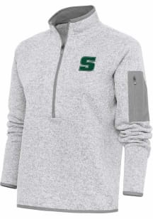 Antigua Slippery Rock Womens Grey Fortune Qtr Zip