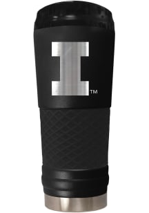 Illinois Fighting Illini Stealth 24oz Powder Coated Stainless Steel Tumbler - Black