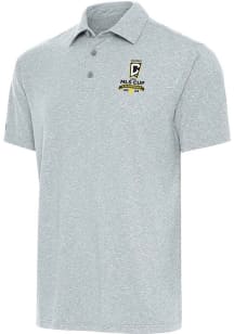 Antigua Columbus Crew Mens Grey 2023 MLS Cup Champions Par 3 Short Sleeve Polo