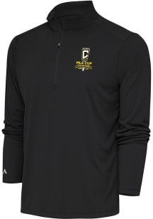 Antigua Columbus Crew Mens Grey 2023 MLS Cup Champions Tribute Long Sleeve Qtr Zip Pullover