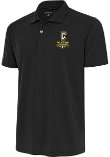 Antigua Columbus Crew Mens Grey 2023 MLS Cup Champions Tribute Short Sleeve Polo