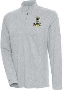 Antigua Columbus Crew Womens Grey 2023 MLS Cup Champions Confront Qtr Zip Pullover