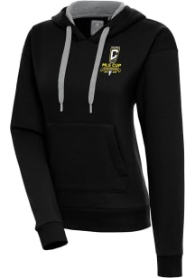 Antigua Columbus Crew Womens Black 2023 MLS Cup Champions Victory Hooded Sweatshirt