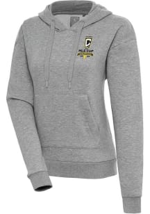 Antigua Columbus Crew Womens Grey 2023 MLS Cup Champions Victory Hooded Sweatshirt
