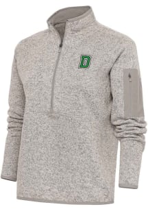 Antigua Dartmouth Big Green Womens Oatmeal Fortune Qtr Zip