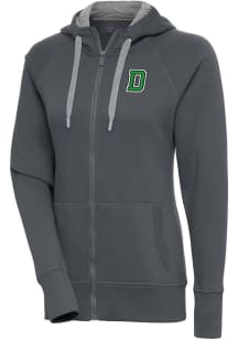 Antigua Dartmouth Big Green Womens Charcoal Victory Long Sleeve Full Zip Jacket