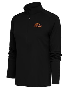 Antigua Pepperdine Waves Womens Black Tribute Qtr Zip Pullover