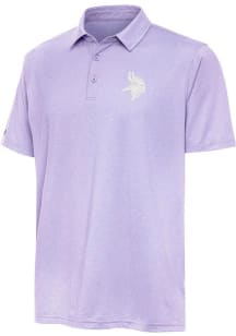 Antigua Minnesota Vikings Mens Purple Par 3 Short Sleeve Polo
