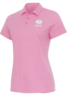 Antigua Green Bay Packers Womens Pink Matter Short Sleeve Polo Shirt
