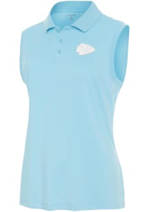 Antigua Kansas City Chiefs Womens Light Blue Recap Polo Shirt