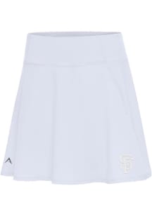 Antigua San Francisco Giants Womens White Chip Skort White Logo Skirt