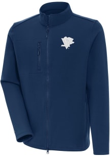 Antigua Pittsburgh Penguins Mens Navy Blue Objection White Logo Light Weight Jacket