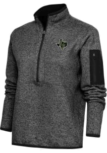 Antigua Austin Gamblers Womens Black Fortune Qtr Zip