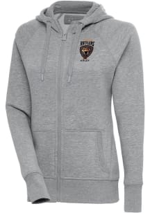 Antigua Texas Rattlers Womens Grey Victory Long Sleeve Full Zip Jacket