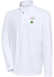 Antigua Los Angeles Lakers Mens White Shamrock Tribute Long Sleeve Qtr Zip Pullover