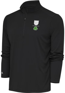 Antigua Sacramento Kings Mens Grey Shamrock Tribute Long Sleeve Qtr Zip Pullover