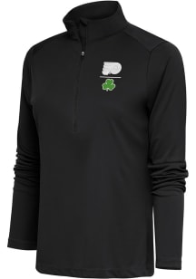 Antigua Philadelphia Flyers Womens Grey Shamrock Tribute Qtr Zip Pullover