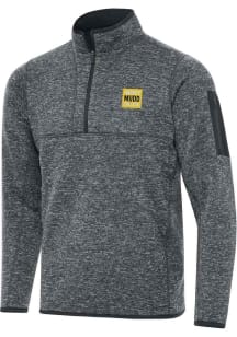 Antigua Harvey Mudd College Mens Grey Fortune Long Sleeve Qtr Zip Fashion Pullover