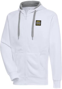 Antigua Harvey Mudd College Mens White Victory Long Sleeve Full Zip Jacket