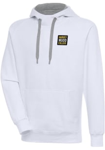 Antigua Harvey Mudd College Mens White Victory Long Sleeve Hoodie