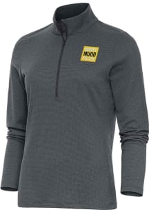 Antigua Harvey Mudd College Womens Charcoal Epic Qtr Zip Pullover