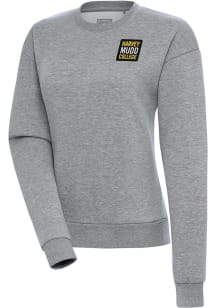 Antigua Harvey Mudd College Womens Grey Victory Crew Sweatshirt