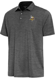 Antigua Minnesota Vikings Mens Black Layout Short Sleeve Polo
