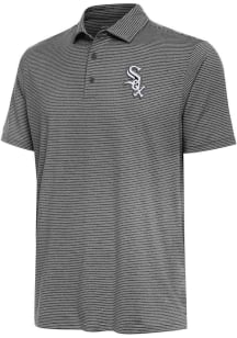 Antigua Chicago White Sox Mens Black Scheme Short Sleeve Polo