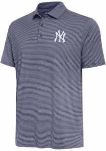 Antigua New York Yankees Mens Navy Blue Scheme Short Sleeve Polo