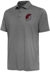 Antigua Portland Trail Blazers Mens Black Scheme Short Sleeve Polo