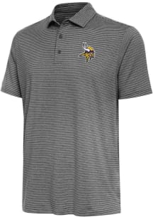 Antigua Minnesota Vikings Mens Black Scheme Short Sleeve Polo