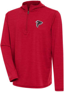 Antigua Atlanta Falcons Mens Red Tidy Long Sleeve Qtr Zip Pullover