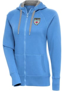 Antigua Chicago Stars FC Womens Light Blue Victory Long Sleeve Full Zip Jacket
