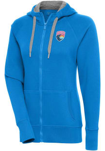 Antigua San Diego Wave FC Womens Blue Victory Long Sleeve Full Zip Jacket