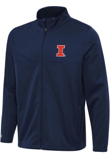 Antigua Illinois Fighting Illini Mens Navy Blue Links 2 Light Weight Jacket