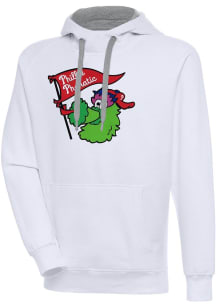 Phillie Phanatic  Antigua Philadelphia Phillies Mens White Full Front Phanatic Victory Long Sleeve..
