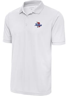 Antigua Tulsa Golden Hurricane Mens White Legacy Pique Short Sleeve Polo