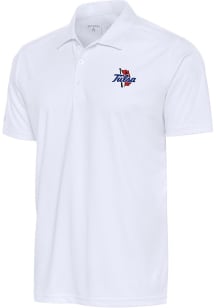 Antigua Tulsa Golden Hurricane Mens White Tribute Logo Short Sleeve Polo